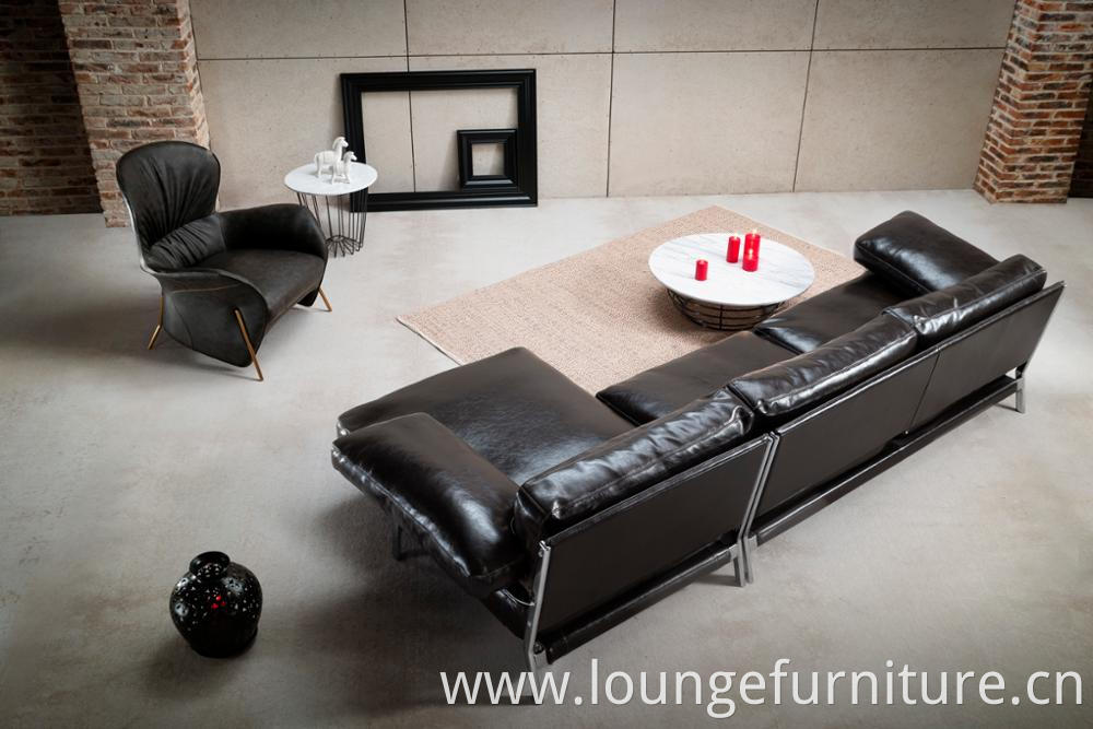 Hot selling leisure time office furniture modern office leather sofa